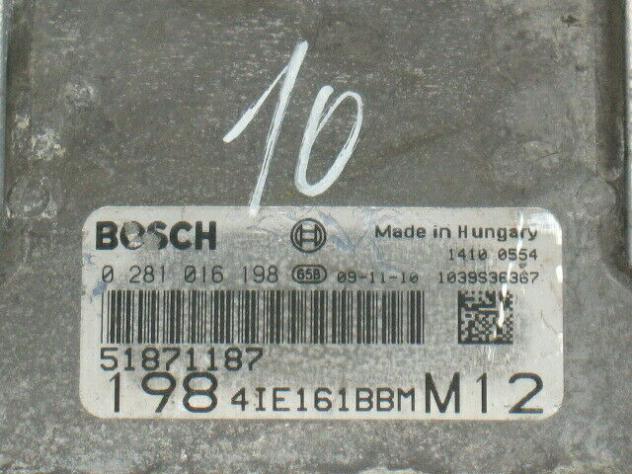 0281016198 ECU BRAVO 1.6 MJTD BOSCH 0281016198 0 281 016 198 51852325 - Foto 2
