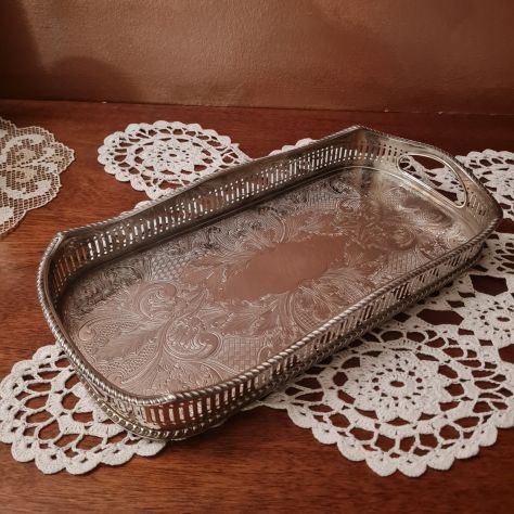 Vassoio vintage inglese MAPPIN&WEBB Made in Sheffield silver plated on cooper
