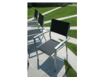 SEDIA AMALFI ALU ARGENTO/TEXTIL IMB NERO