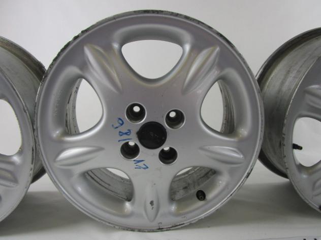 SET 4 CERCHI IN LEGA DA 15 POLLICI LANCIA MUSA 1.4 G 57KW 5M 5P (2010) RICAMBIO USATO STRISCIATI (VEDI FOTO) 6JX15H2 ET49 - Foto 3