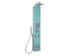 PANNELLO DOCCIA AQUASTAR VERDE ACQUA IDROMASSAGGIO-TERMOSTATICO-CASCATA