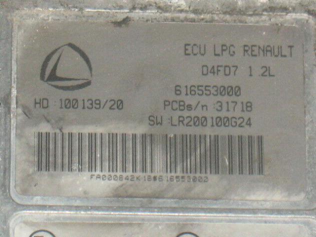 616553000 ECU Centralina Renault gpl lpg d4fd7 1.2 616553000 hd10016920 - Foto 2
