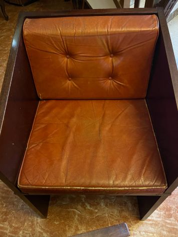 Scrivania + 2 poltrone vintage 1970 stile marina - Foto 7