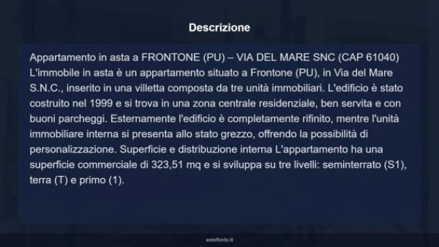 Immobile in asta di 323 m², box auto in vendita a Frontone - Foto 11