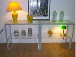 Set tavoli espositivi con sottotavoli plexiglass trasparente