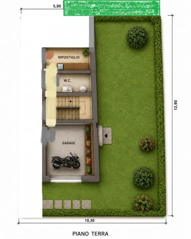 OSTERIA NUOVA VENDESI APP.TO SU BIFAMILIARE ALLO STATO GREZZO - Foto 2