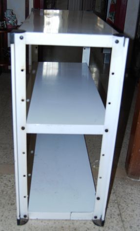 libreria scaffale 3 ripiani in metallo 74x34x86 - Foto 2