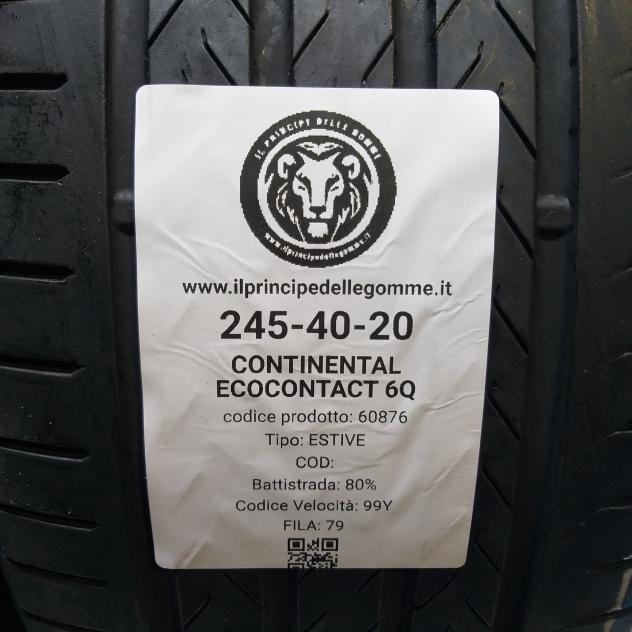 2 GOMME 245 40 20 CONTINENTAL A60876 - Foto 2