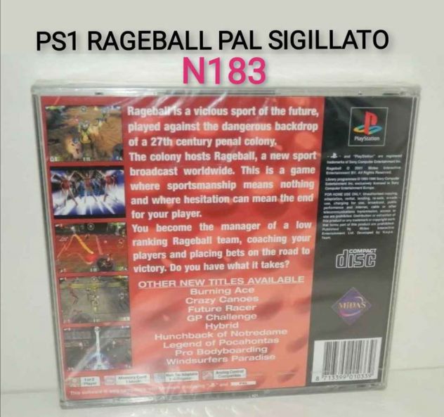 PS1 RAGEBALL PAL RARO SIGILLATO - Foto 2