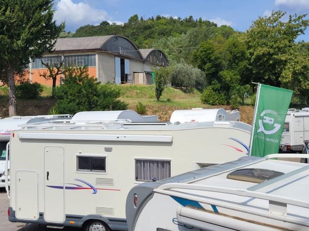 CAMPER CHALLENGER DUCATO MANSARDATO 7 POSTI DOPPIA DINETTE LETTI CASTELLO POSTERIORI CLIMATIZZATORE GENERALI USATO - Foto 6