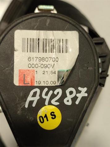 CINTURA DI SICUREZZA POSTERIORE SX VOLKSWAGEN Golf 6 Berlina 1K6857805AA 617980700 BSE (0812) - Foto 4