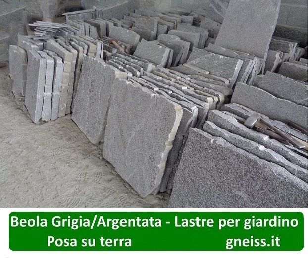 Lastre in Beola Grigia per giardino - Posa su terra - Foto 3