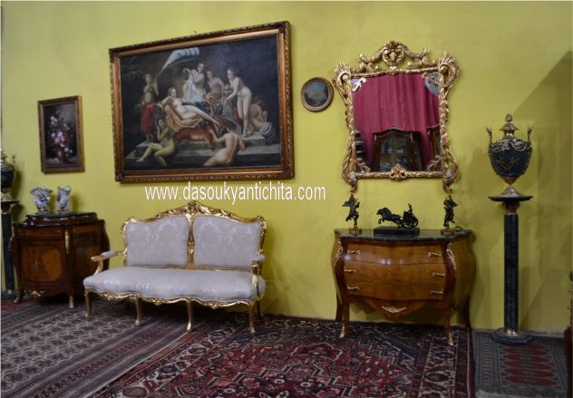 Comò bombato stile Luigi XV a tre cassetti - Foto 4