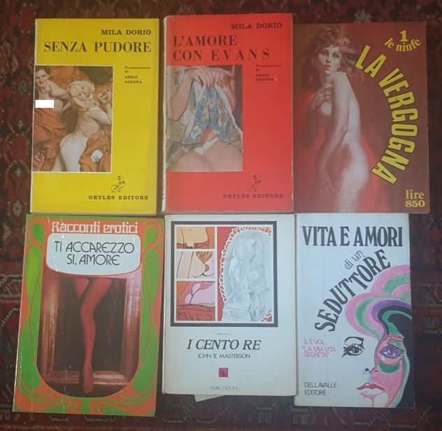 Lotto 6 libri genere erotico anni '70
