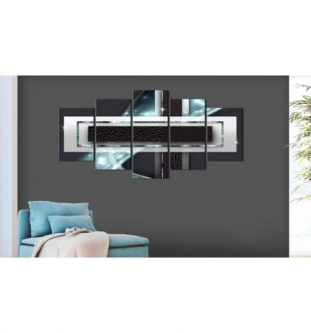 Quadro Scuro Con Striscia Azzurra 100x50 E 200x100 ARREDALACASA - Foto 2