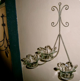 Candelabro in Ferro Battuto e Vetri - Foto 2