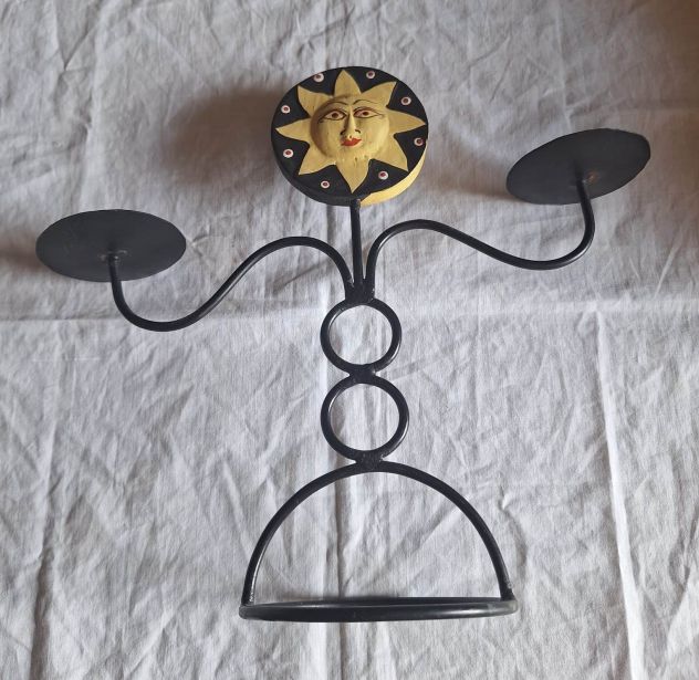 Porta candela etnico sole luna - Foto 4