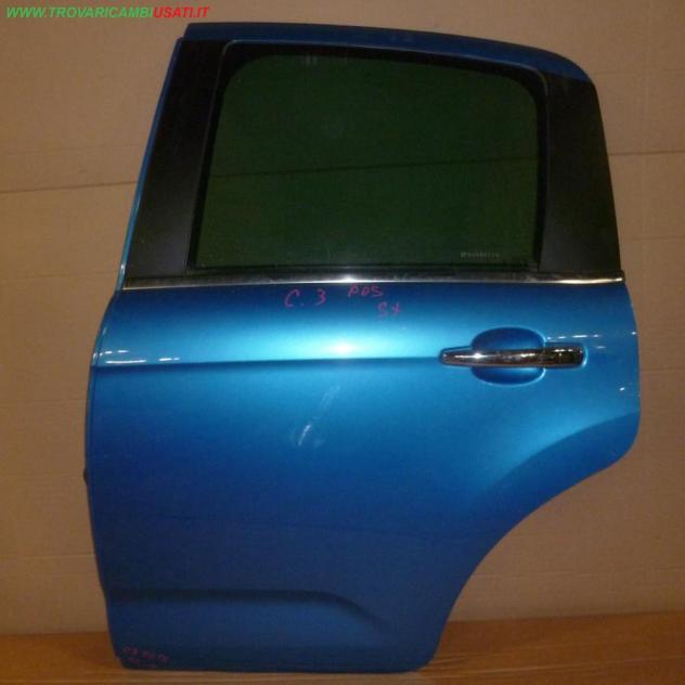 PORTA POST.S. BLU MET C/ALZ. E SERR.  Carrozzeria  Lamierati esterni  Porte  Porta post. sx. CITROEN - C3 - 01-10-2009 - 01-10-2016