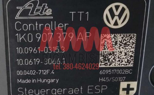 1K0907379AP Volkswagen Scirocco centralina gruppo pompa ABS - Foto 4