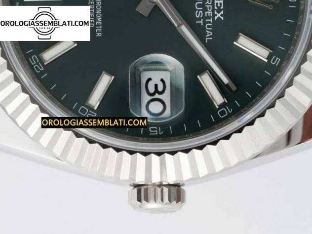 Rolex Replica DATEJUST 41 126334 1:1 BEST EDITION ACCIAIO 904L QUADRANTE VERDE SUL BRACCIALE OYSTER 3235 - Foto 14