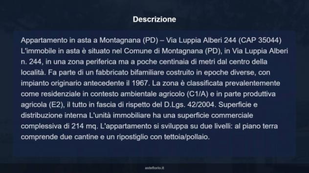 Immobile in asta di 214 m² con più di 5 locali e box auto in vendita a Montagnana - Foto 3