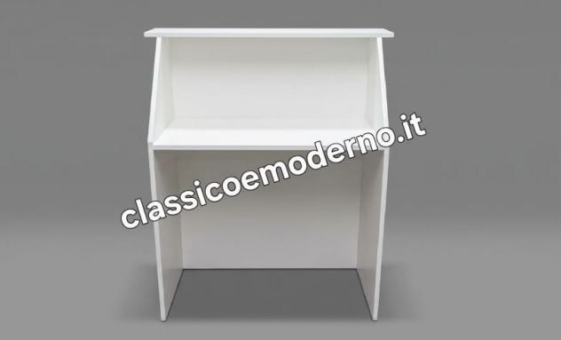 Bancone reception stile boiserie doppia cornice bianco con spedizione - Foto 2