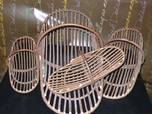 Etnico cesti legno rattan - Foto 4