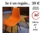 4 Sedie da Pranzo Arancioni in PoliPropilene. Eterne!