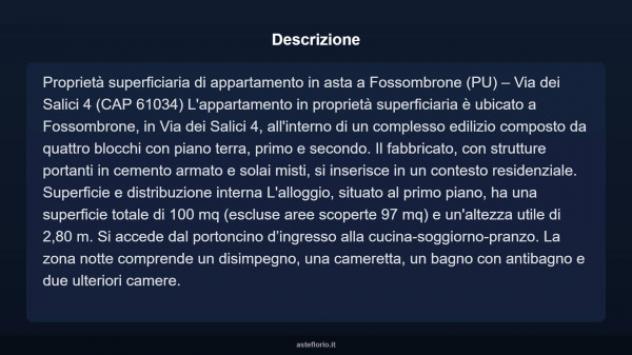 Immobile in asta di 100 m² con più di 5 locali e box auto in vendita a Fossombrone - Foto 17