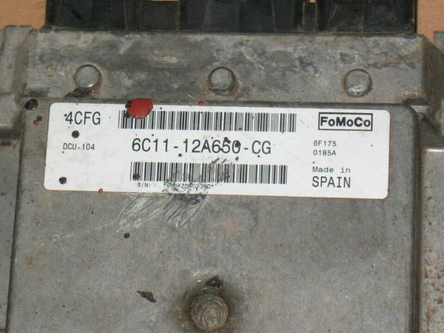 6C11-12A650-CG ECU FORD TRANSIT DCU-104 4CFG 6C11-12A650-CG 6C1112A650CG - Foto 2