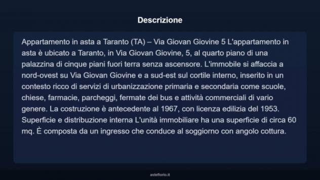 Immobile in asta di 60 m² in vendita a Taranto - Foto 3