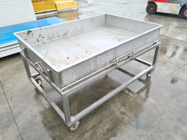 carrello inox con vasca mobile usato