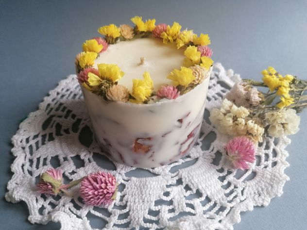 Candele di Soia e Fiori secchi naturali - Foto 3