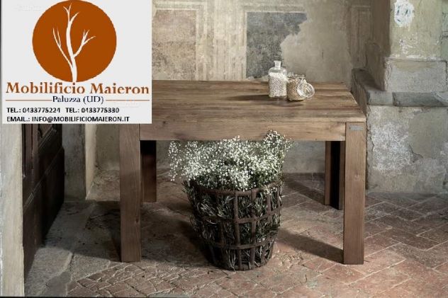 Mobili Rustici Country Cagliari Tavolo in Legno Di Olmo Vecchio cod 12033