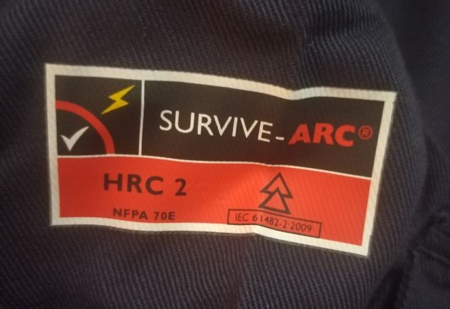 Tuta protettiva contro l'arco elettrico CHARNAUD SURVIVE-ARC cat 2 – tg XL - Foto 4