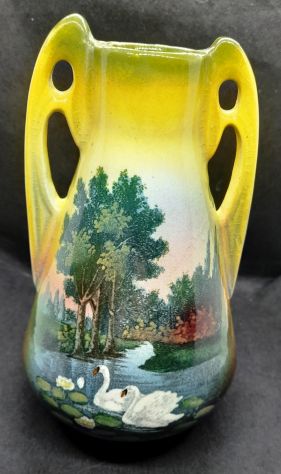 Coppia vasetti liberty in ceramica 17x8 - Foto 3