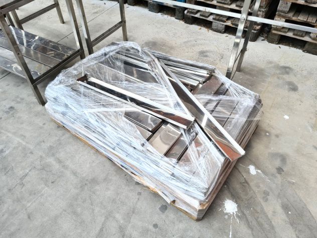 3 scaffalature in acciaio inox usate - Foto 5