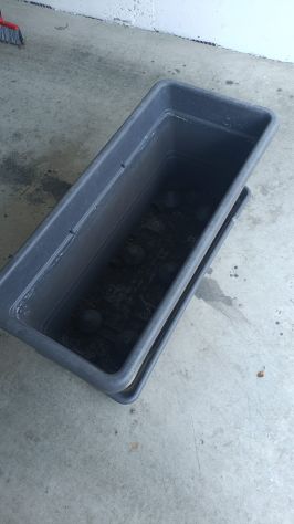 Vasi rettangolari in plastica nera 40 x 45 x 100