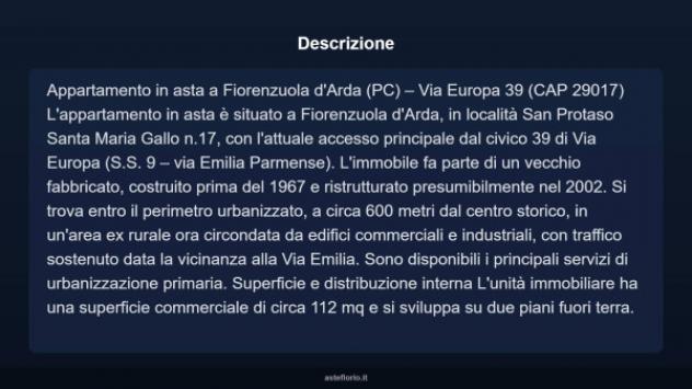 Immobile in asta di 112 m² in vendita a Fiorenzuola d'Arda - Foto 4