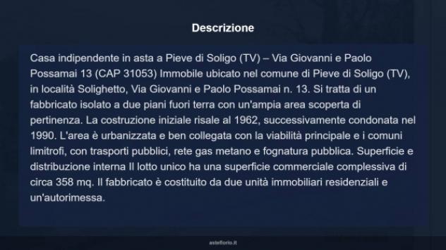 Immobile in asta di 358 m² con più di 5 locali e box auto in vendita a Pieve di Soligo - Foto 16