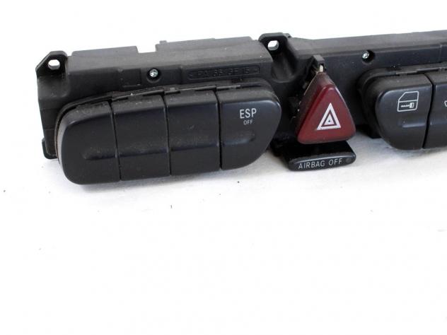 2038203710 GRUPPO DI COMANDO QUATTRO FRECCE MERCEDES CLASSE C C200 W203 2.0 B 120KW AUT 4P (2000) RICAMBIO USATO CON INTERRUTTORE ESP OFF, CHIUSURA AP - Foto 3