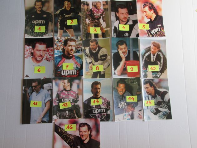 Foto collezione vintage calciatori Tacconi, Berti, Zenga, Giannini, ecc..