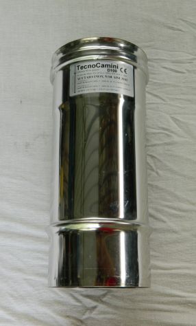 Tubo prolunga 24 cm canna fumaria inox 100 mm