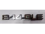 SCRITTA POSTERIORE VOLVO 244GLE EPOCA ANNI 70/80 IN METALLO DA RECUPERO