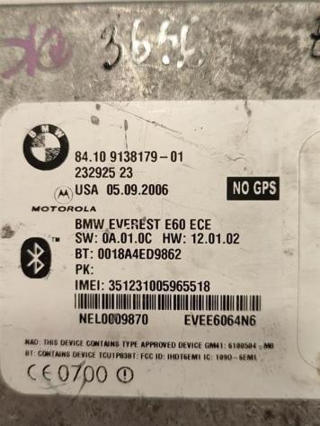 CENTRALINA BLUETOOTH TELEFONO BMW Serie 3 E90 Berlina 8410 9138179 (0508) - Foto 2