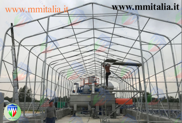 Tendoni, Tunnel per uso deposito in acciaio telo in pvc Ignifugo - Foto 7