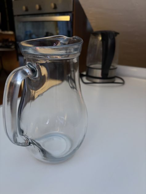 CARAFFA/BROCCA COME NUOVA MA VINTAGE IN VETRO SPESSO TRASPARENTE MARCA PASABAHCE - Foto 3