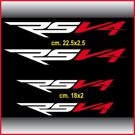 Adesivi RSV4 - APRILIA -quattro pezzi - spese gratis