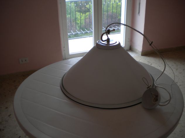 Lampadario a sospensione con coppa in vetro di Murano. - Foto 3