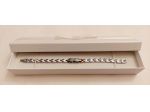 Bracciale uomo in acciaio anallergico con inserto dorato e smalto blu nuovo